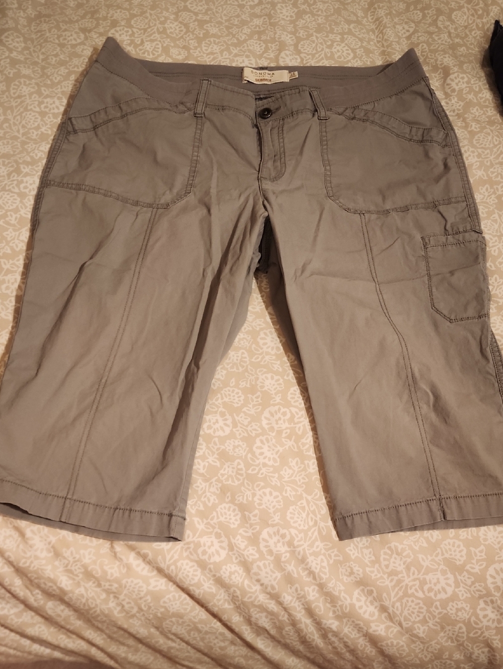 Sonoma Gray Cargo Bermuda Shorts